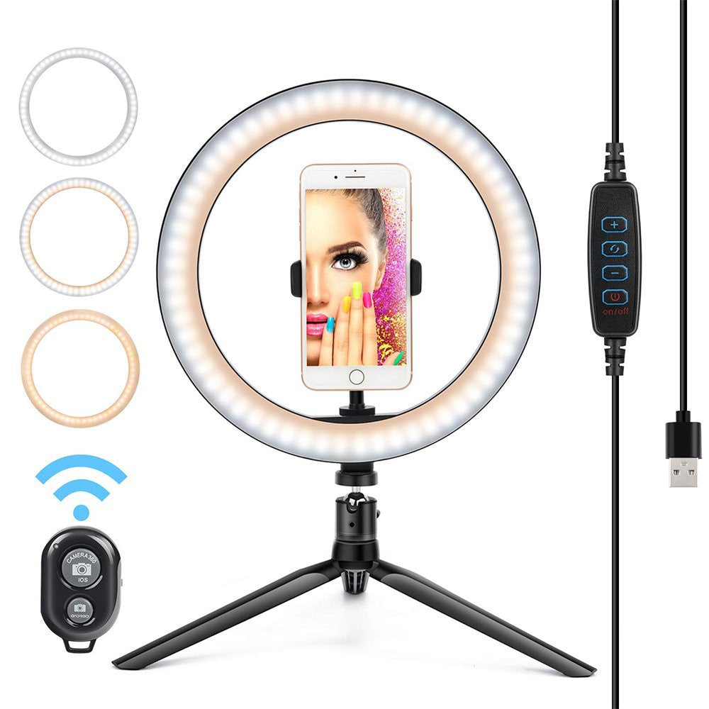 Illuminate Your Selfies: The 10-Inch Ring Fill Light